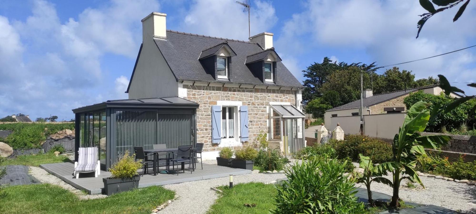 Maison Pleubian mer à pied Esterno foto
